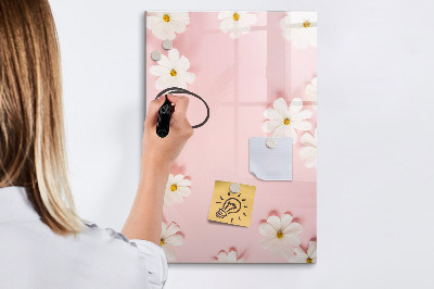 Decoratief glazen wandbord beschrijfbaar en magnetisch Creatief prikbord voor notities en foto's