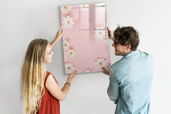 Decoratief glazen wandbord beschrijfbaar en magnetisch Creatief prikbord voor notities en foto's