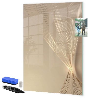 Decoratief glazen wandbord beschrijfbaar en magnetisch Modern fotodisplaybord