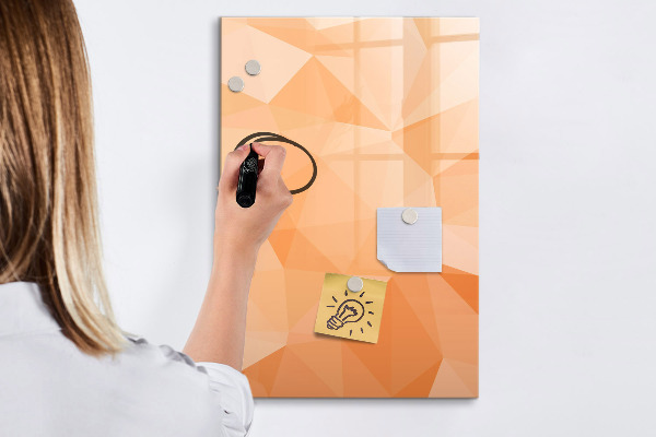 Memobord van glas met print inclusief neodymium magneten Een kleurrijk prikbord voor foto's en notities