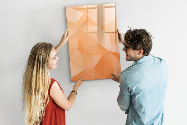 Memobord van glas met print inclusief neodymium magneten Een kleurrijk prikbord voor foto's en notities