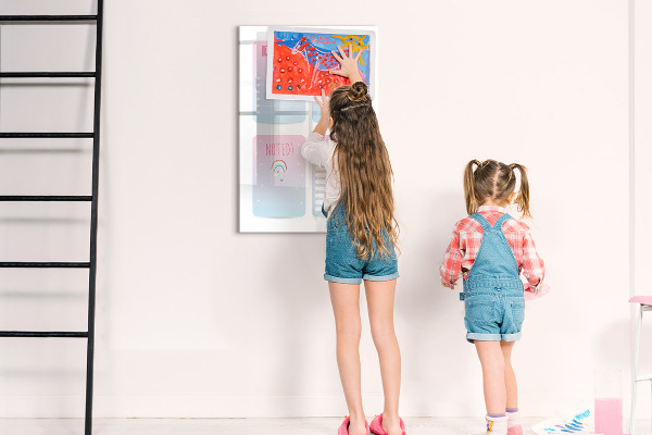 Decoratief glazen wandbord beschrijfbaar en magnetisch Plannen maken met plezier en creativiteit