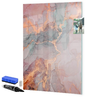 Memobord van glas met print inclusief neodymium magneten Een stijlvol bord voor notities en foto's