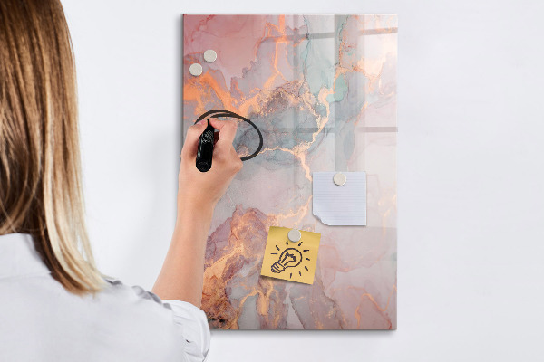 Memobord van glas met print inclusief neodymium magneten Een stijlvol bord voor notities en foto's
