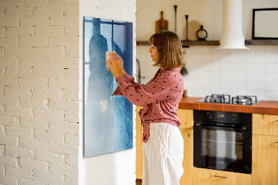 Memobord van glas met print inclusief neodymium magneten Magnetisch bord voor foto's en notities