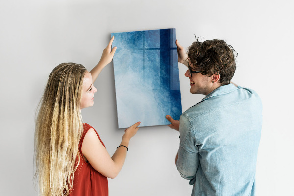 Memobord van glas met print inclusief neodymium magneten Magnetisch bord voor foto's en notities