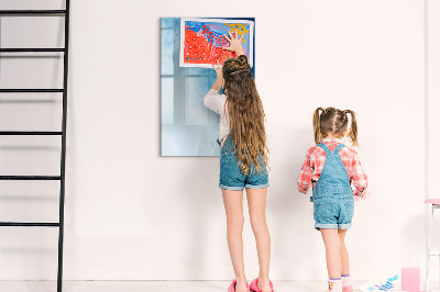 Memobord van glas met print inclusief neodymium magneten Magnetisch bord voor foto's en notities