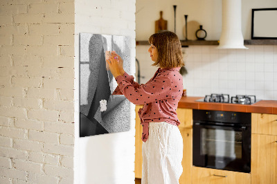 Memobord van glas met print inclusief neodymium magneten Modern fotodisplaybord