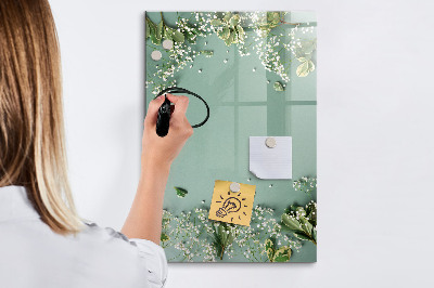 Memobord van glas met print inclusief neodymium magneten Een creatieve plek voor herinneringen en foto's