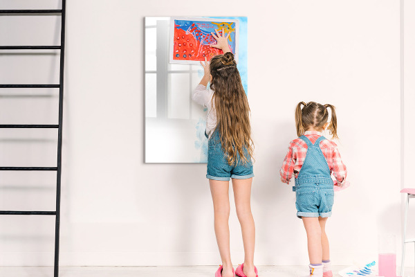 Memobord van glas met print inclusief neodymium magneten Creatief fotopresentatiebord