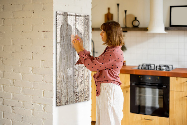 Decoratief glazen wandbord beschrijfbaar en magnetisch Foto-organizer aan de muur