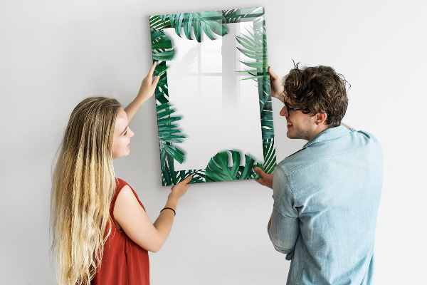 Memobord van glas met print inclusief neodymium magneten Groen bord voor het presenteren van foto's