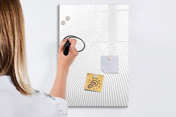 Memobord van glas met print inclusief neodymium magneten Een spiegel met een plek voor foto's