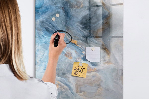Memobord van glas met print inclusief neodymium magneten Modern prikbord voor notities en foto's