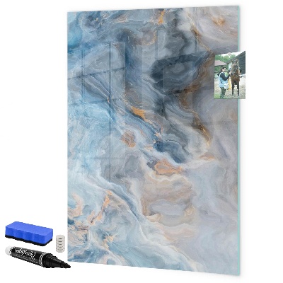 Memobord van glas met print inclusief neodymium magneten Modern prikbord voor notities en foto's
