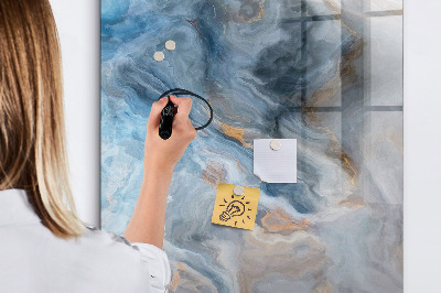 Memobord van glas met print inclusief neodymium magneten Modern prikbord voor notities en foto's
