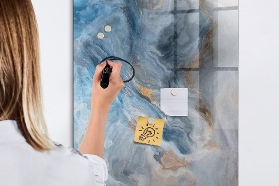 Memobord van glas met print inclusief neodymium magneten Modern prikbord voor notities en foto's