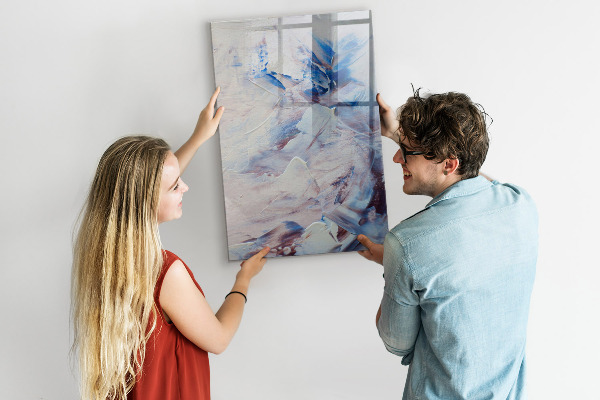 Decoratief glazen wandbord beschrijfbaar en magnetisch Een creatieve ruimte voor herinneringen en notities
