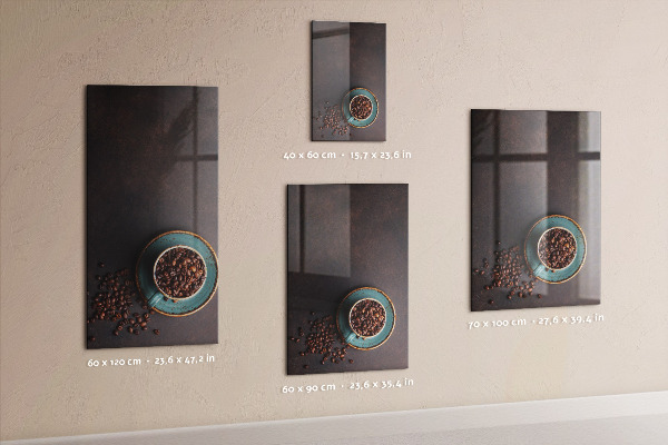 Decoratief glazen wandbord beschrijfbaar en magnetisch Bloemenmotief met ruimte voor foto's