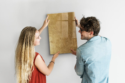 Memobord van glas met print inclusief neodymium magneten Gouden prikbord voor foto's en notities