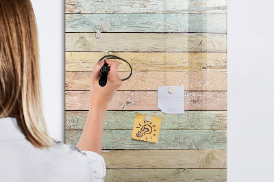 Decoratief glazen wandbord beschrijfbaar en magnetisch Stijlvol bord voor foto's en notities