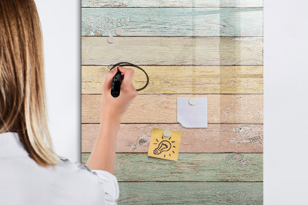 Decoratief glazen wandbord beschrijfbaar en magnetisch Stijlvol bord voor foto's en notities
