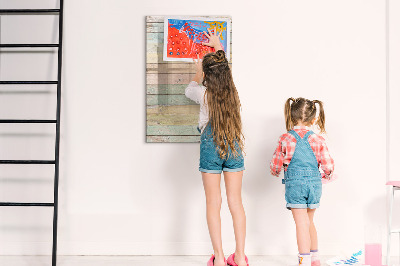 Decoratief glazen wandbord beschrijfbaar en magnetisch Stijlvol bord voor foto's en notities