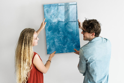 Decoratief glazen wandbord beschrijfbaar en magnetisch Een kleurrijk prikbord voor notities en foto's