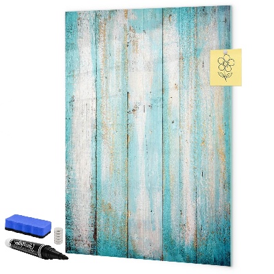 Decoratief glazen wandbord beschrijfbaar en magnetisch Een kleurrijk prikbord voor foto's en notities