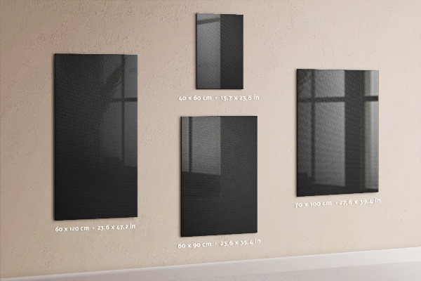 Decoratief glazen wandbord beschrijfbaar en magnetisch Een kleurrijk prikbord voor foto's en notities