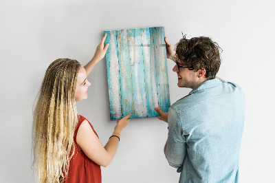 Decoratief glazen wandbord beschrijfbaar en magnetisch Een kleurrijk prikbord voor foto's en notities