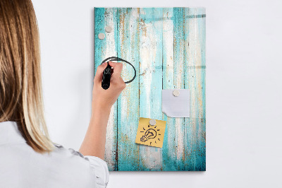 Decoratief glazen wandbord beschrijfbaar en magnetisch Een kleurrijk prikbord voor foto's en notities