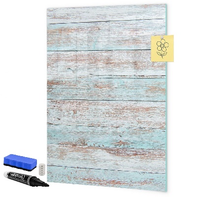 Decoratief glazen wandbord beschrijfbaar en magnetisch Decoratief fotobord in rustieke stijl