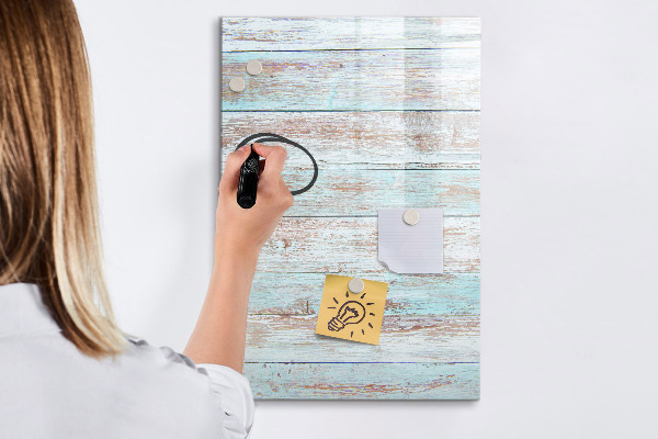 Decoratief glazen wandbord beschrijfbaar en magnetisch Decoratief fotobord in rustieke stijl