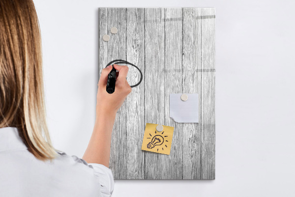 Memobord van glas met print inclusief neodymium magneten Stijlvol bord voor foto's en notities