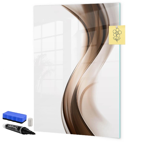 Memobord van glas met print inclusief neodymium magneten Een stijlvol bord voor notities en foto's
