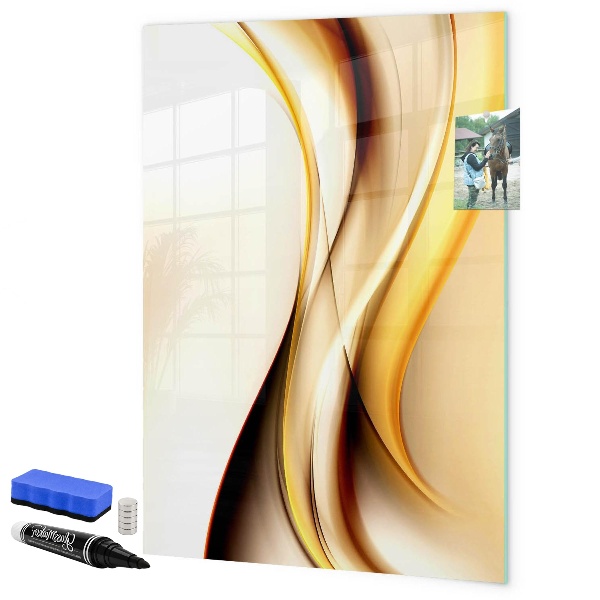 Memobord van glas met print inclusief neodymium magneten Een stijlvol bord voor notities en foto's