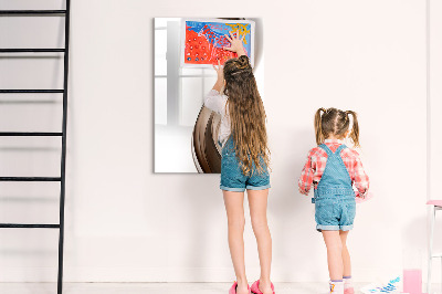 Memobord van glas met print inclusief neodymium magneten Een stijlvol bord voor notities en foto's