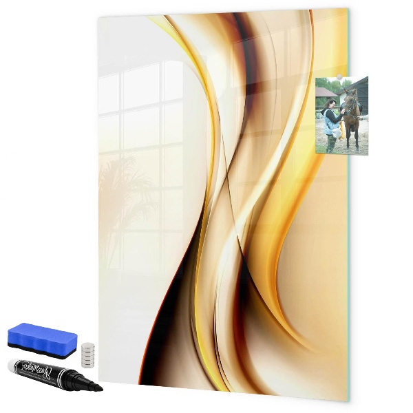 Memobord van glas met print inclusief neodymium magneten Een stijlvol bord voor notities en foto's