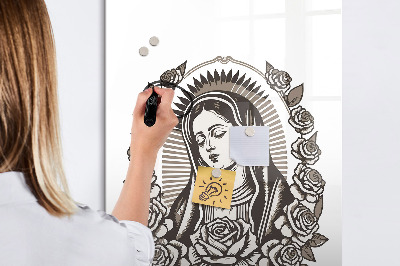 Decoratief glazen wandbord beschrijfbaar en magnetisch Stijlvol bord voor foto's en notities