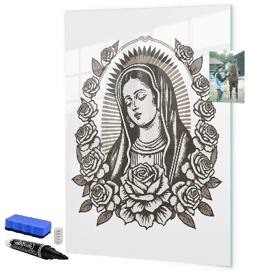 Decoratief glazen wandbord beschrijfbaar en magnetisch Stijlvol bord voor foto's en notities