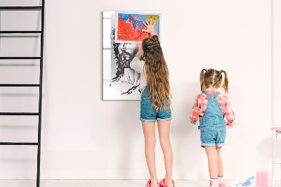 Memobord van glas met print inclusief neodymium magneten Inspiratie met liefde en hoop