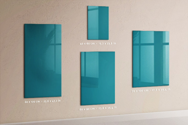 Decoratief glazen wandbord beschrijfbaar en magnetisch Wekelijks maaltijd- en boodschappenplan