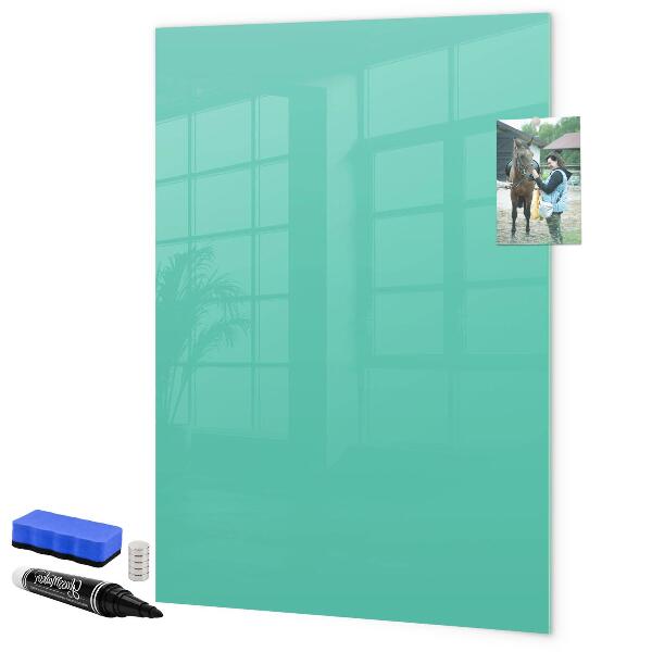 Memobord van glas met print inclusief neodymium magneten Een kleurrijk prikbord voor foto's en notities