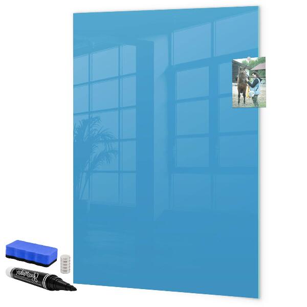 Decoratief glazen wandbord beschrijfbaar en magnetisch Een kleurrijk prikbord voor notities en foto's