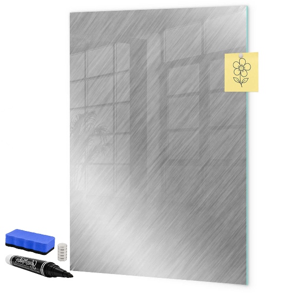 Decoratief glazen wandbord beschrijfbaar en magnetisch Metalen fotobord