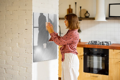 Decoratief glazen wandbord beschrijfbaar en magnetisch Metalen fotobord