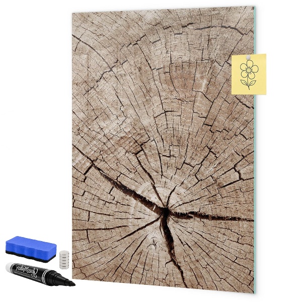 Decoratief glazen wandbord beschrijfbaar en magnetisch Een natuurlijke achtergrond voor foto's en notities