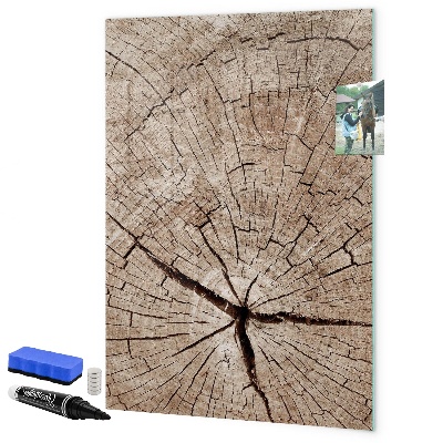 Decoratief glazen wandbord beschrijfbaar en magnetisch Een natuurlijke achtergrond voor foto's en notities