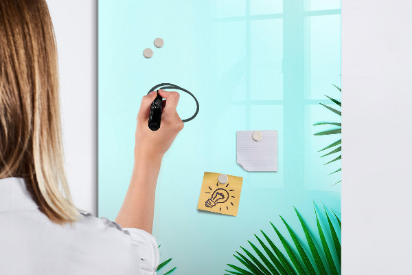 Memobord van glas met print inclusief neodymium magneten Creatief moodboard voor foto's en notities